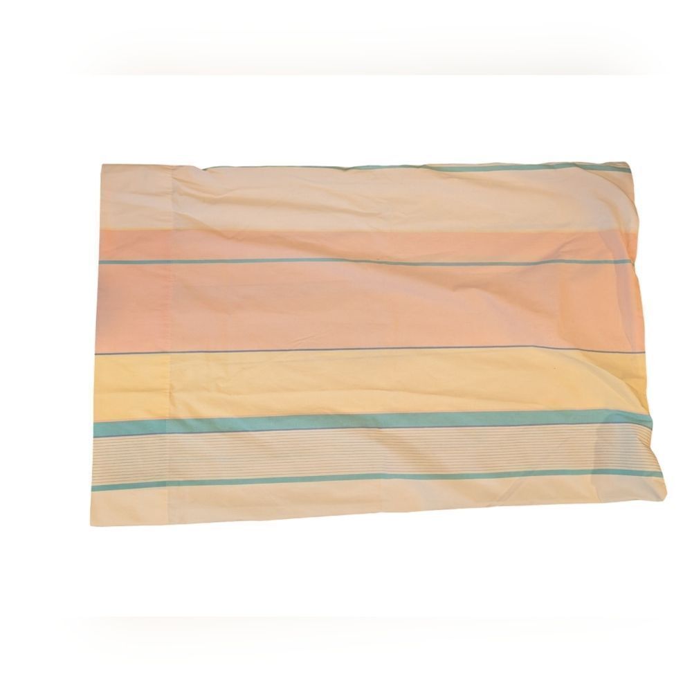 Atelier Martex vintage‎ pastel rainbow striped pillowcase
